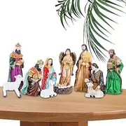 Nativity Scene Set | Nativity Set and Figures | Stable Wooden Nativity Scene Set | Stable, Angels & Animals, Perfect for Christmas Decorations and Celebrating the True Spirit of Christmas