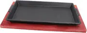 NAMOARLY 1pc Non Stick Frying Pan for Bbq Cast Grill Cookware Teppanyaki Plate for Induction Cooker Oven Open Flame Efficient Heat Conduction for Steaks and Grilled Dishes