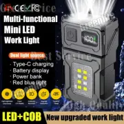 Mini USB Rechargeable Keychain Light LED Torch Flashlight Outdoor Camping Lamp