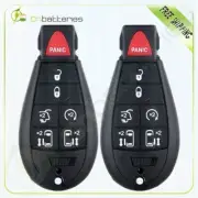 2 For 2008 2009 2010 Chrysler Town & Country Remote Key Fob Uncut Shell Case