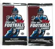 2 Sealed HOBBY Foil Packs 2004 Topps Football Roethlisberger Manning Rivers RCs?