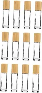 COMPUKAS 12pcs Essential Oil Perfume Bottle Portable Mini Roller Bottle Small Oil Bottles Dispensing Fine Party Perfume Container Essential Oil Roller Clear Refillable Bottles Glass