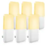 LED Night Lights with Dusk to Dawn Sensor, 6 Pack for Bedroom, Nursery, Hallway