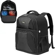 DBXINY 2 Ball Bowling Backpack, Bowling Ball Bag Backpack for Two Balls, Shoes up to Size 15 and Accessories
