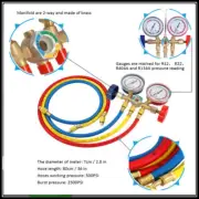 Air Conditioning Manifold Gauge Test Tool Refrigerant AC Diagnostic R12 R22 R134