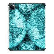 iPad Pro 12.9-inch (5th/6th gen) iPad Impact Case Antique World Map by Nature Magick - Teal Turquoise