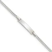 5 Inch Sterling Silver Polished Childrens Id Curb Link 5In Plus 1In Ext. Bracelet