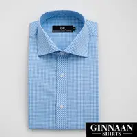 在飛比找PChome24h購物優惠-【GINNAAN 】BON簡約奢華優質長袖襯衫(雙色交叉藍格