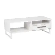 Maestro Furniture Ashley Collection Open Shelf Coffee Table W/ 1-Drawer - White