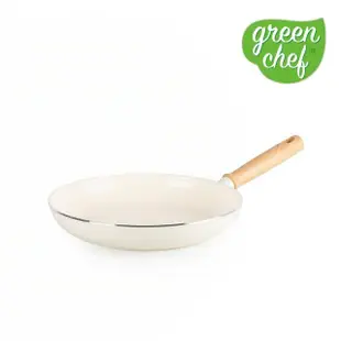 【GreenChef】greenpan 東京木紋系列26cm陶瓷不沾鍋平底鍋(奶油白)