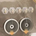 10pcs Transparent Key Hooks Self Adhesive Storage Rack Coat Hanger Living Room