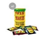 901404 2 x 48g DRUMS OF TOXIC WASTE HAZARDOUSLY SOUR CANDY YELLOW NOVELTY DRUM