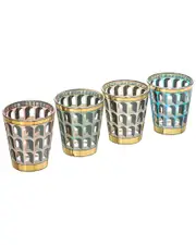 Jonathan Adler Set of 4 Boxed Arcade Glassware NoSize Multicolor