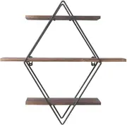 Fin Floating Shelves Wall Shelf Modern Natural Boho Room Home Art Decor Display Rack