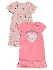 Sweet & Sassy Girls' 2-Piece Nightgown Set