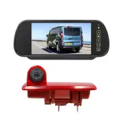 7" 800*480 Mirror Monitor Brake Light Camera for Opel Vivaro Renault Trafic