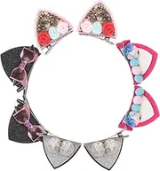 DRESSOOS 4 Pairs Hair Accessories Sequin Hair Clips Animal Ear Hair Clips Hair Decoration Cat Ears Hairpins Cat Cosplay Hair Barrette Hairpins Hair Barrette Barrettes