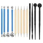 13Pcs Modeling Clay Tool Set, Metal Polymer Modeling Clay Sculpting Tools 3Color