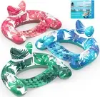 Pool Floats, 3 Pack Inflatable Float Chairs with Cupholders & Handles, Pool Floa
