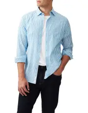 [Rodd & Gunn] Ferry Landing Long Sleeve Sports Fit Shirt in Azure