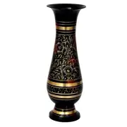 Vase Metal Vase Flower Pot Black Finish Brass Vase Office Decor Home Decor Vases