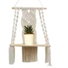 Hiuxume Macrame Wall Hanging Shelf - Bohemian Wall Decor for Bedroom