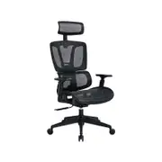 MECCA Ergonomic Double Mesh Back & Seat Manager Computer Office Task Chair - Black