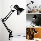 Super Bright Swing Arm Desk Lamp Clamp on Table Light with Metal Clip Not Bulb