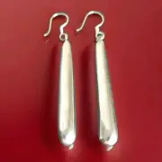 Erick's Sterling Silver Dangle Teardrop Earrings Taxco.925