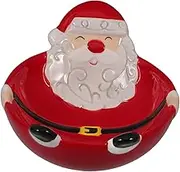 GARVALON Ceramic Santa Candy Bowl Decorative Dessert Serving Bowl for Snacks Dried Fruits and Treats for Holiday Decor and Food Storage