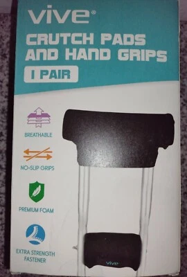 4 Pc VIVE Crutch Pads Universal Latex-free Adjustable Pads For Arm Crutches-TEAL