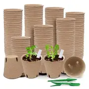 120 Pack 3.15 Inch Peat Pots Plant Starters for Seedling, Herb Seed Round