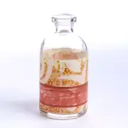 Set of 4 Thick-Plated Clear Glass Apothecary Style Round Bottles