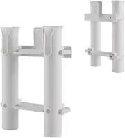 Fishing Rod Holder Bracket Wall Mounted Fishing Pole Holder,Side-Mount Fishing Rod Rack Holder，Cooler Fishing Rod Holder,for Boats,Kayak Crate,Cooler,Tube 2 Rod Rack with Screws