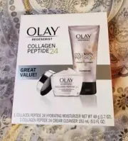 Olay Regenerist Collagen Peptide 24 Value Duo Pack: Face Moisturizer & Cleanser