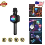 Star10 Wireless Bluetooth Karaoke Microphone with Disco Light & Voice Changer