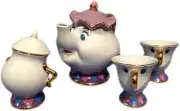 Beauty and the Beast Mrs. Potts and Chip Tea Set Tokyo Disney Resort Limited F/S