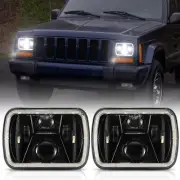 DOT 7x6" 5x7" LED Rectangular Headlight Hi-Lo For Ford Chevrolet Jeep Cherokee