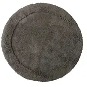Cotton Round Bath Mat Charcoal