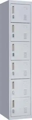 NNEDSZ Lock 6-Door Locker for Office Gym Shed School Home Storage Grey