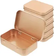 EXAOMBLE 6Pcs Tinplate Storage Boxes with Hinged Lid Versatile Candy Tins for Organizing Small Items Decorative Storage Containers