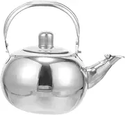 CONGARTENO Stainless Steel Teapot Whisk Teaspoons Camping Tea Kettle Kettle Tea Tumbler Small Teapot Outdoor Spearmint Bowl Collapsible Whistling Pot with Infuser Flask Stainless Steel Silver