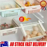 Slide Kitchen Fridge Freezer Space Saver Organizer Storage Rack Shelf Holder BZO