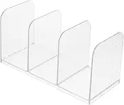 GARIOUANS Book Storage Organizer Practical Desktop File Sorter Stand for Students Home Office Transparent Design for Files Magazines Space Saving Document Holder