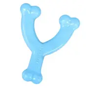 Nylabone Wishbone Puppy Chew Toy, Toys for Teething Puppies, Blue, Chicken Fl...