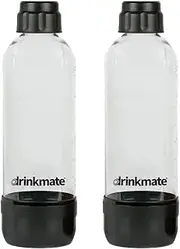 [DrinkMate] Carbonation Bottles (Twin-Pack) (1L, Black)
