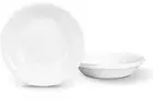 34OZ Opal Glass Large Pasta Bowls Set of 4, 9.5'' Round Shallow Serving Bowl NEW