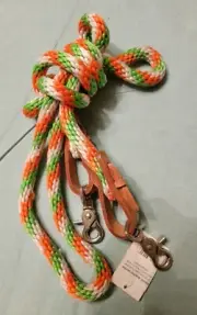 MUSTANG 7' POLY CONTEST REINS LEATHER