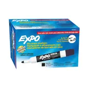 EXPO White Board Marker Blt Black Box of 12