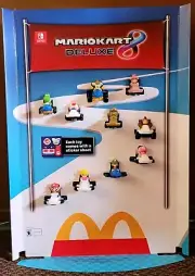 MCDONALD'S 2024 MARIO KART 8 DELUXE TOYS COMPLETE SET OF 10 - STORE DISPLAY